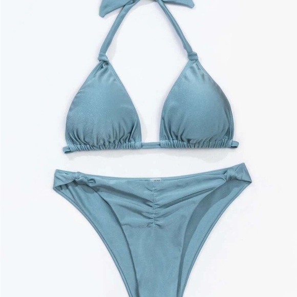 SHEIN Swim Nwt Powder Blue Shein Bikini Poshmark
